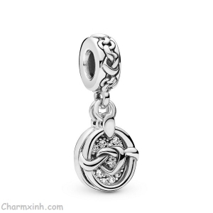 Charm Knotted Hearts Pendant Charm CT265